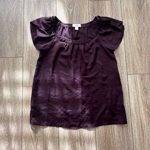 LOFT Deep Purple Plum Women's Blouse Size S
